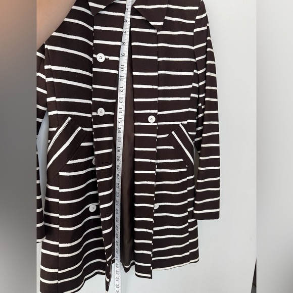 Isaac Mizrahi Brown & White Striped Blazer – Size 4 - Picture 13 of 17